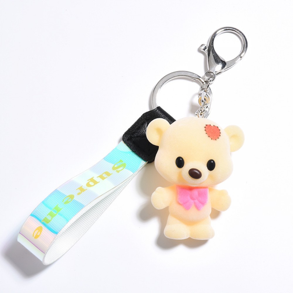 Cute Silicone Bear Couple keychains